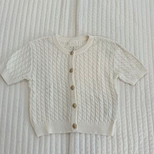 H&M Cream Cable Knit Cardigan